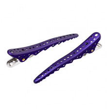 Комплект зажимов Shark Clip (2 штуки), фиолетовый, YS-Shark clip purple met